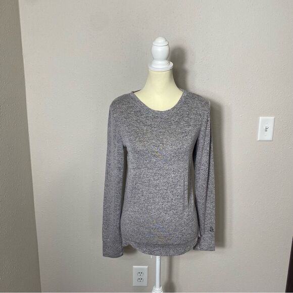 Cuddl Duds Soft Knit Gray Heathered Classic Long Sleeve Crewneck Sweater Women M - Picture 16 of 16